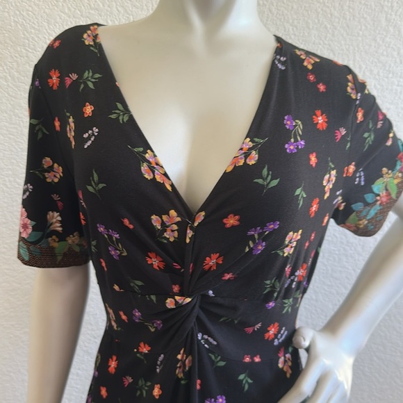 JOHNNY WAS Nani Twist-Front Mini Shift Dress - Picture 6 of 10